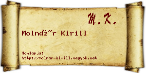 Molnár Kirill névjegykártya